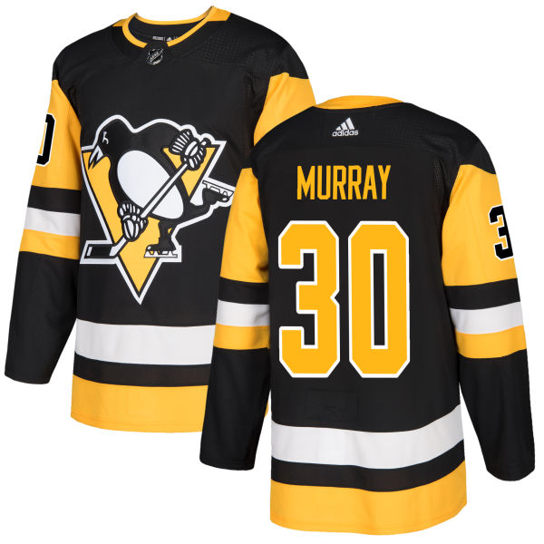 Adidas Penguins #30 Matt Murray Black Home Authentic Stitched NHL Jersey - Click Image to Close